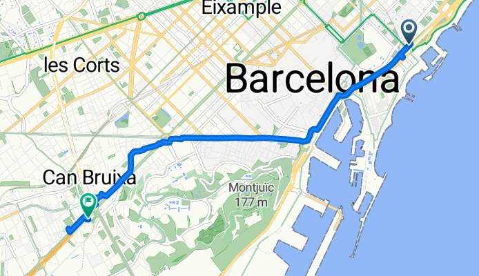 Carrer de Salvador Espriu, Barcelona to Carrer del Radi, L'Hospitalet de Llobregat