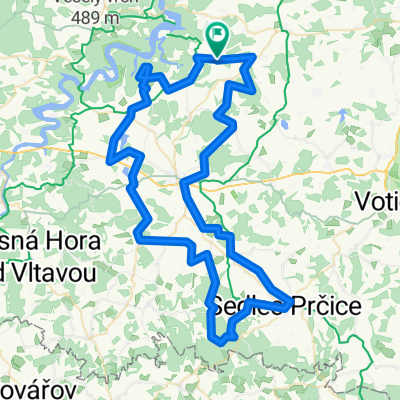 Krchleby-Hrazany-Dublovice-v.chlumec-Sedlec prčice-Sedlčany-Paseky-Vlk