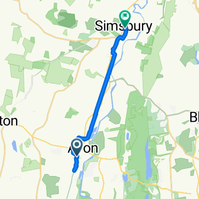 Security Dr, Avon to Railroad St, Simsbury