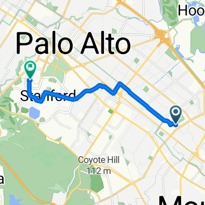 Route to Stanford Hospital