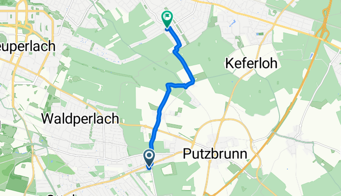 Putzbrunner Straße, Ottobrunn nach Tsingtauer Straße, München