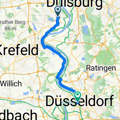 In den Peschen, Duisburg nach Marktplatz, Düsseldorf