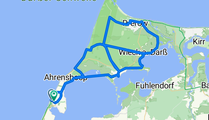Wustrow - Althagen - Ahrenshoop - Großer Stern - Wieck - Born - Großer Stern - Prerow - Wieck - Großer Stern - Born - Althagen - Wustrow