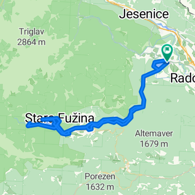 Biking from Bled to Bohinj