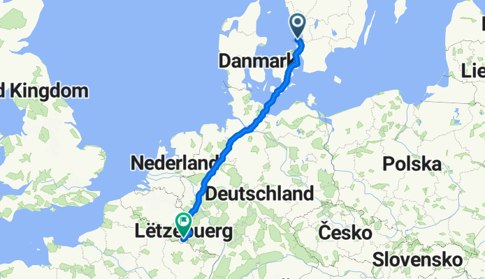 Södra vägen, Torekov to Von Dhaem Straße, St. Vith