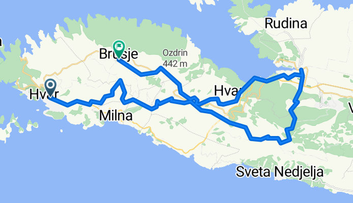 Težačka ulica, Hvar nach Ulica priko, Brusje