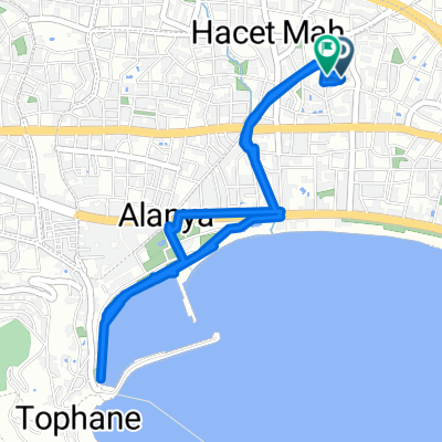 Yenilmez Cd., Alanya до Kaptaner Sk., Alanya