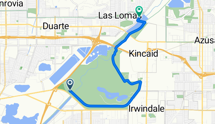 San Gabriel River Bike Path, Irwindale to Las Lomas, Duarte