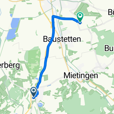 Auhalde, Mietingen nach Am Flugplatz, Laupheim