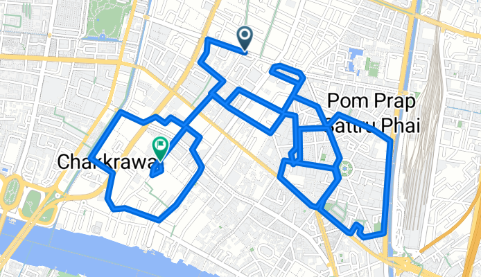 ถนนหลวง, เขตป้อมปราบศัตรูพ่าย to ถนนมหาจักร, เขตสัมพันธวงศ์