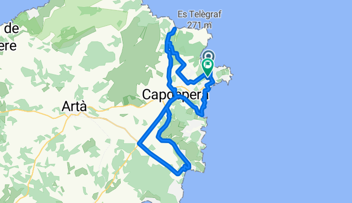 Route in Cala Ratjada - Canyamel - Cala Mesquida - Cala Ratjada