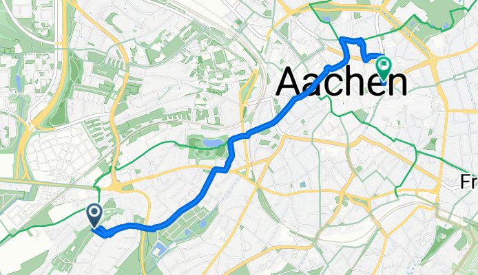 Schindlerstraße, Aachen nach Komphausbadstraße, Aachen