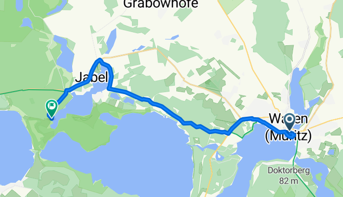 Lange Straße, Waren (Müritz) nach Am Heidenfriedhof, Jabel