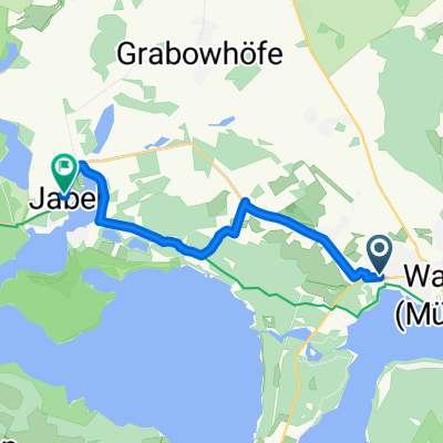 Hans-Beimler-Straße, Waren (Müritz) nach Hoher Damm, Jabel