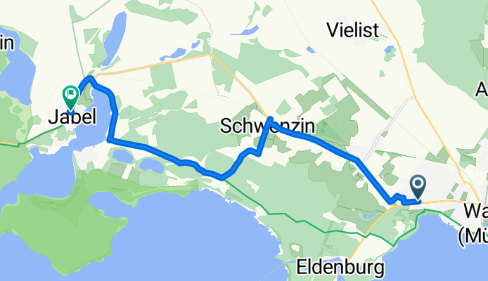 Hans-Beimler-Straße, Waren (Müritz) nach Hoher Damm, Jabel