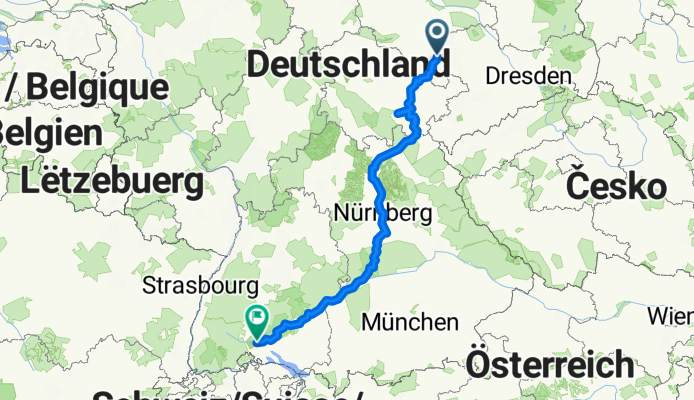 Route nach Immendingen