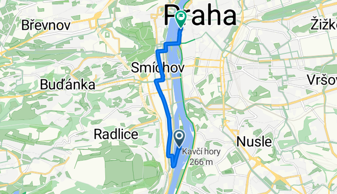 Císařská louka 162 nach Smetanovo nábřeží 22