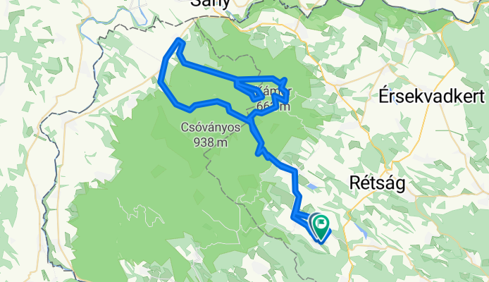 Route from Petőfi utca to Kossuth utca