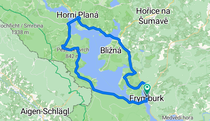 Jezerní cyklotrasa Lipno