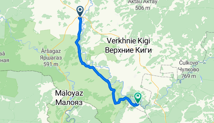 Маршрут в улица Центральная