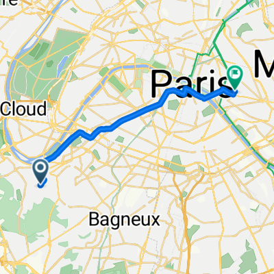 Rue des Vignes, Meudon à Avenue Ledru-Rollin, Paris