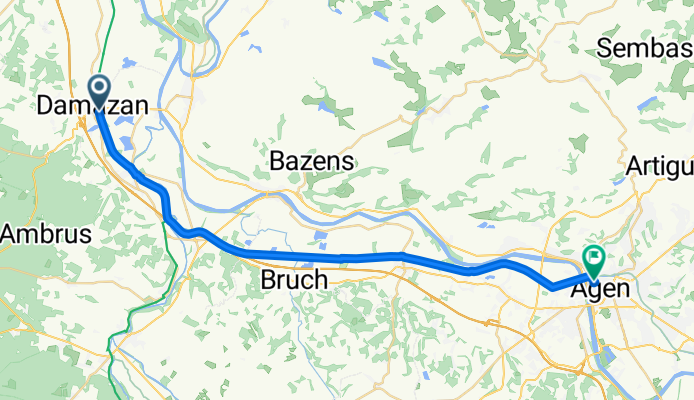 Damazan to agen to Valence d'Agen to moissac