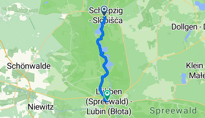 Dorfstraße, Schlepzig nach Brückenplatz, Lübben