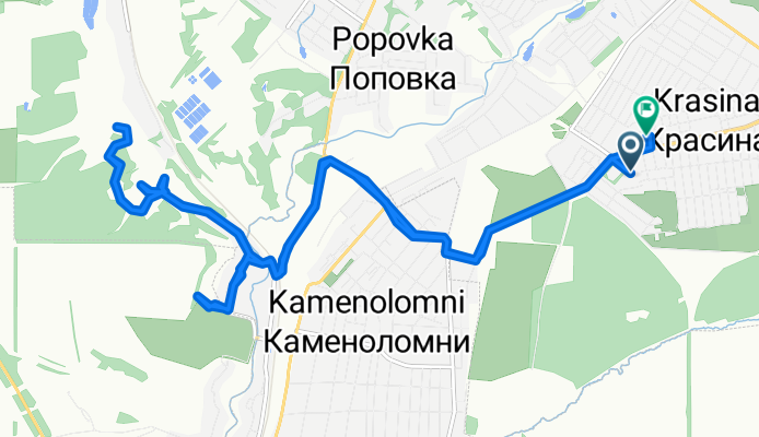 От улица Красинская 48В до переулок Вишневского