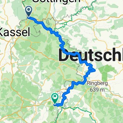 Von Hann Münden nach Gethsemane  Werratal-Radweg