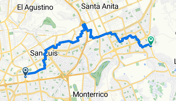 De Calle Cerro Sechín a Jirón Centenario