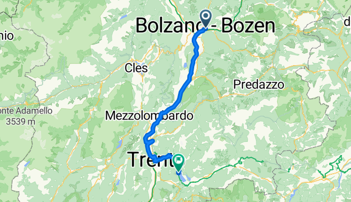 3. Etappe Bozen - Lago di Caldonazzo