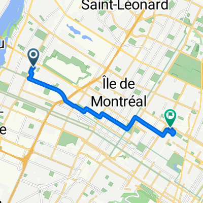 Rue Louis-Joseph-Gauthier, Montréal to Rue Franchère, Montréal