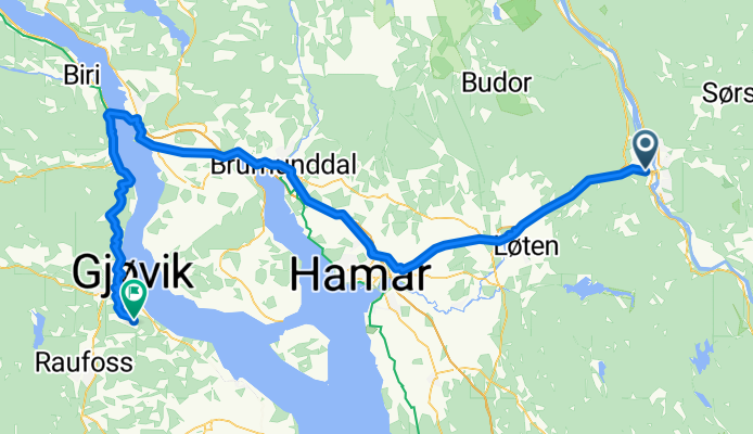 From Elverum to Gjøvik