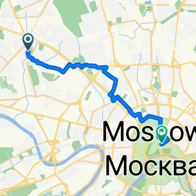 От Песчаный переулок строение до Россия