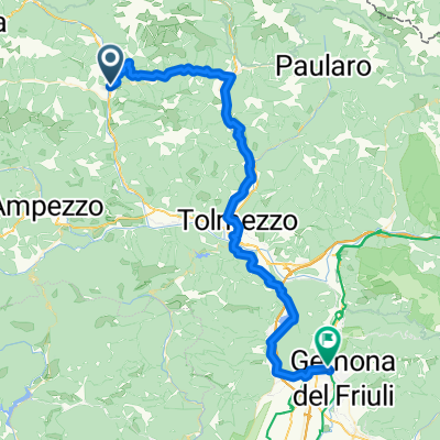 Route nach Gemona del Friuli 4. Tag