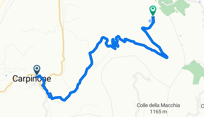 Da Via Giacomo Caldora a Lago di Carpinone