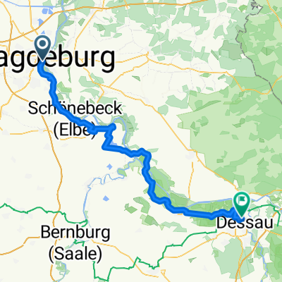 Elberadweg - Abschnitt J links