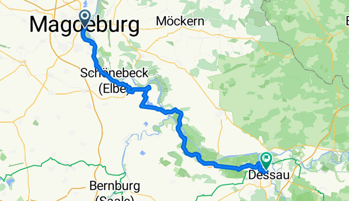 Elberadweg - Abschnitt J links