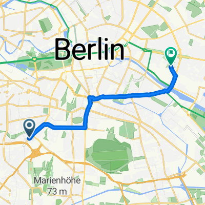 Hauptstraße, Berlin to Friedrichshain-Kreuzberg, Berlin