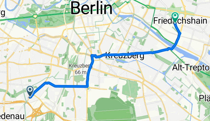 Hauptstraße, Berlin to Friedrichshain-Kreuzberg, Berlin
