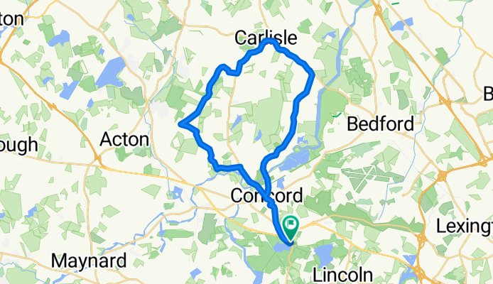 Route in Concord - 18.18mi