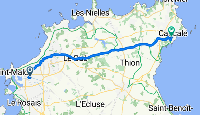 Route to 37 Rue du Port, Cancale
