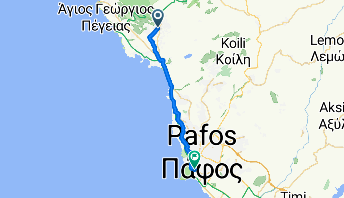 Michalaki Kyprianou Avenue, Pegeia to Leoforos Spirou Kyprianou, Paphos