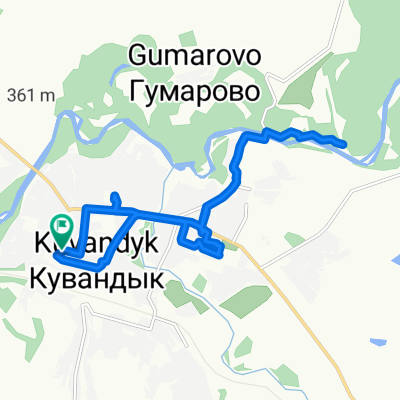 Октябрьская улица, Кувандык до Октябрьская улица, Кувандык