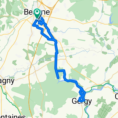 J1 ou 3 Beaune Gergy retour  47 km MD 115 m