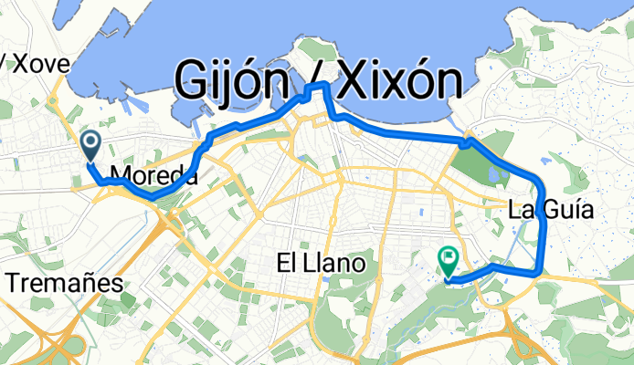Avenida del Príncipe de Asturias, Gijón a Calle de Corín Tellado, Gijón