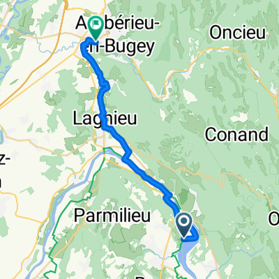 vallee bleue to amberieu station