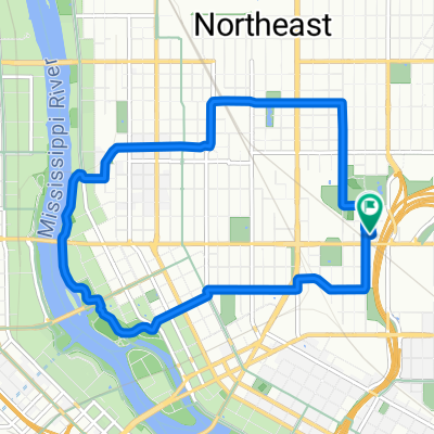 12th Ave NE, Minneapolis to 12th Ave NE, Minneapolis