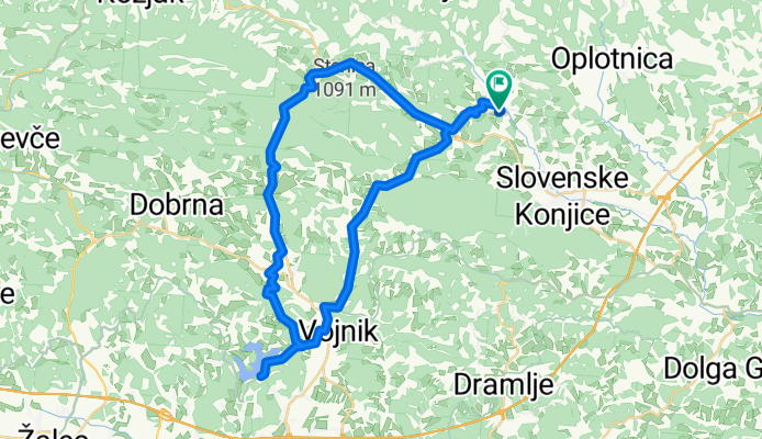 Route to Terme Zreče