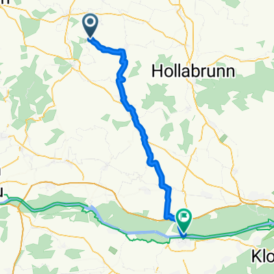 Route nach Tulln an der Donau